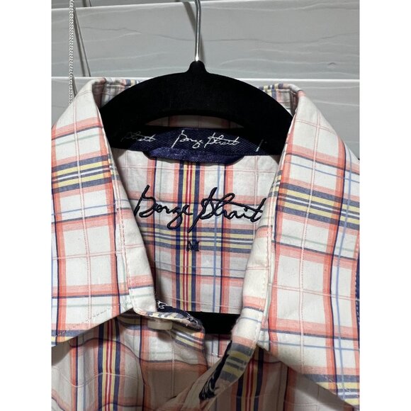 George Strait Western Pearl Snap Long Sleeve Button Up Shirt - Size M - Picture 3 of 4